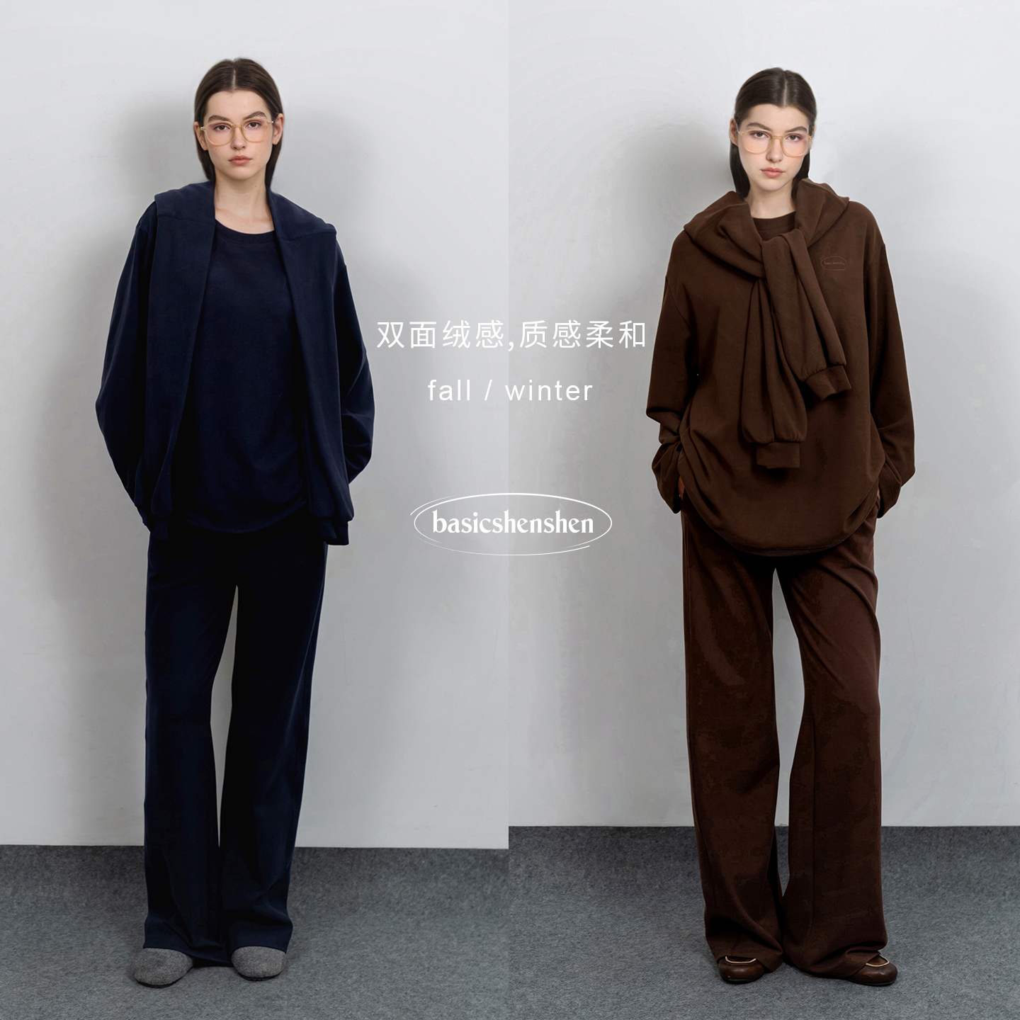 basicshenshenT恤/长裤套装女