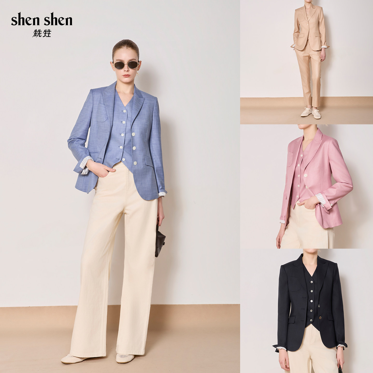 shenshen老钱风西装套装女高级图片