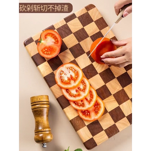 克劳斯梅格天然环保防霉抗菌棋盘格菜板可砍可剁菜板砧板（大）