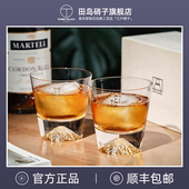品牌官旗 日本田岛硝子江户硝子富士山杯玻璃对杯高颜值酒杯
