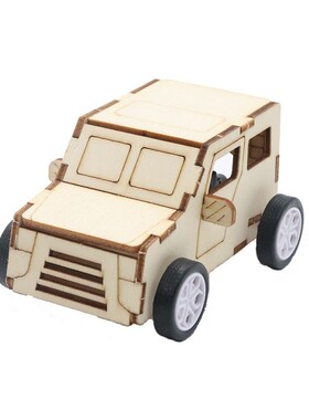 拉线回力小车科技小制作小发明学生幼儿手工创客材料科教前沿