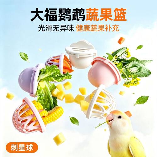 刺星球专为鹦鹉设计的蔬果篮健康补充营养丰富无异味安全喂食神器