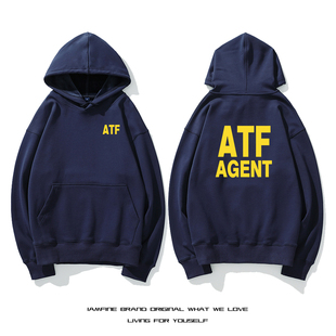 美国烟酒枪炮及爆裂物管理局ATF连帽卫衣美式警迷战术外套衣服冬