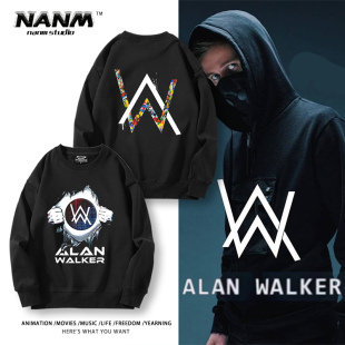 Alan Walker艾伦沃克周边圆领卫衣男女秋冬Faded电音教主DJ外套潮