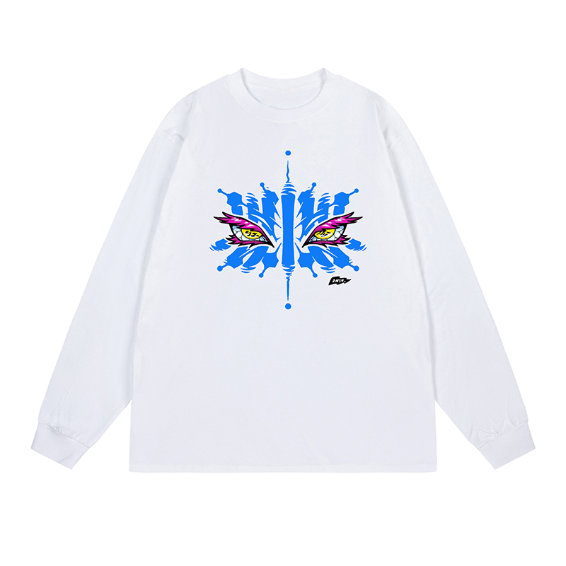 胶囊工作室动漫鬼灭猗窝座周边长袖T恤重磅纯棉复古圆领打底衫秋