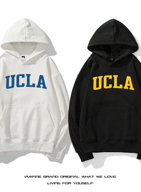 ucla美国加州大学洛杉矶分校连帽卫衣男女加绒情侣帽衫篮球衣服潮