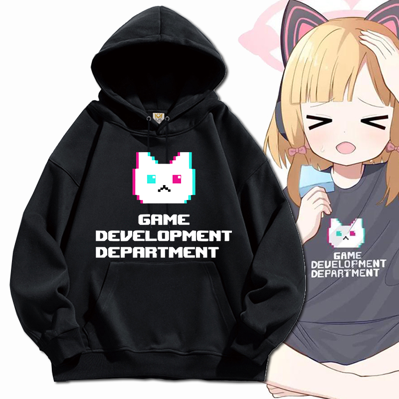 碧蓝档案游戏周边才羽桃井同款连帽卫衣男女秋冬季加绒青少年外套