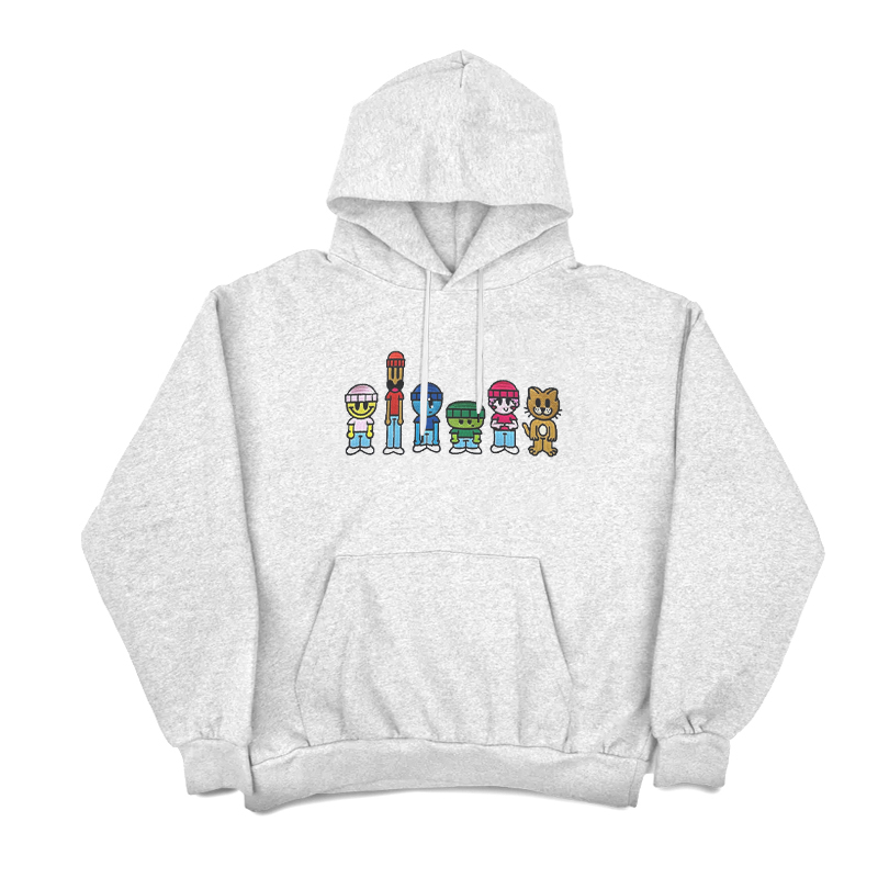 Vibe美式潮牌涂鸦卡通连帽卫衣2025秋冬新款休闲宽松情侣帽衫外套