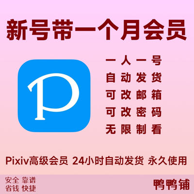 Pixiv会员新号带一个月高级会员