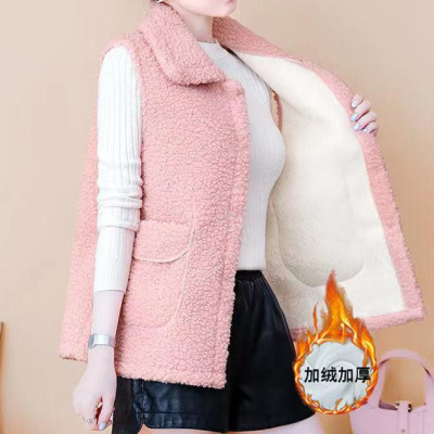 加厚加绒马甲女短款坎肩外套