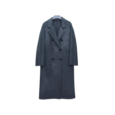 【定制品牌伊家同面料】100%美利奴超细羊毛加厚双排扣时尚大衣