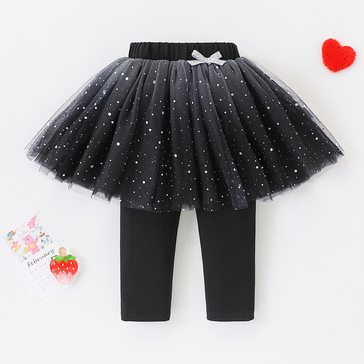 【多层网纱裙裤】童装女童春季时尚休闲百搭打底裤儿童甜美裤裙潮