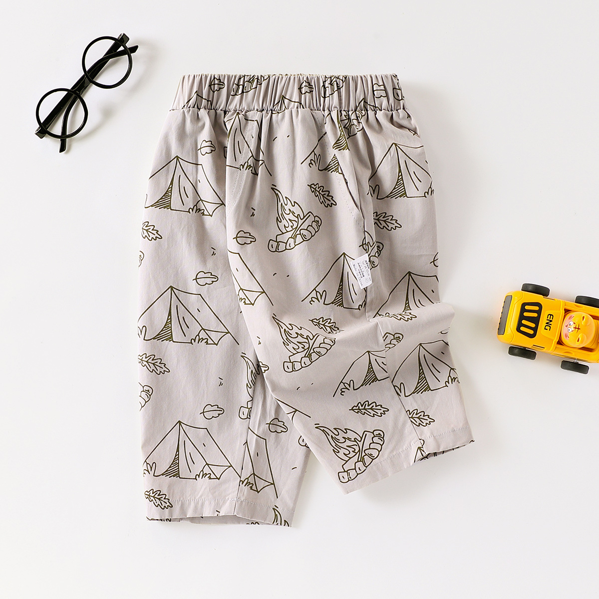 【帅气户外山系风七分裤】童装男宝宝夏季舒适纯棉裤子小童百搭裤