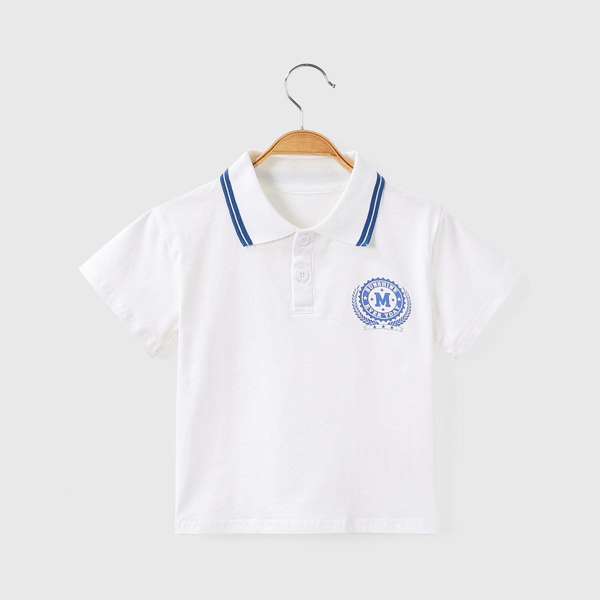 【简约百搭学院风】童装男童夏季时尚休闲POLO衫儿童打底衫潮