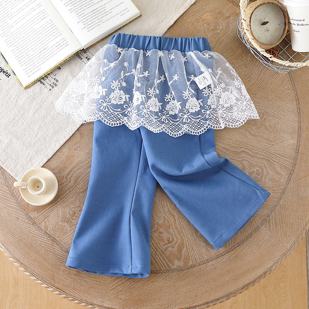 【洋气屁帘微喇叭裙裤】泳装女宝宝秋季时尚休闲裤小童显瘦长裤子