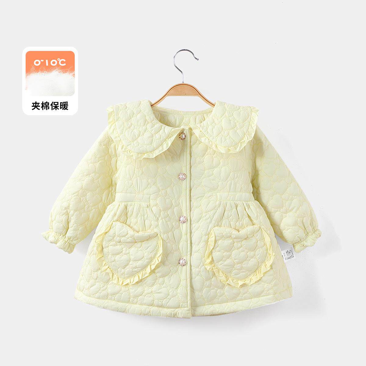 小香风夹棉女童保暖外套