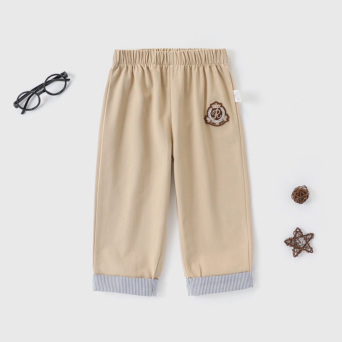 【纯棉学院风休闲裤】童装男宝宝春季时尚直筒裤小童百搭外出长裤