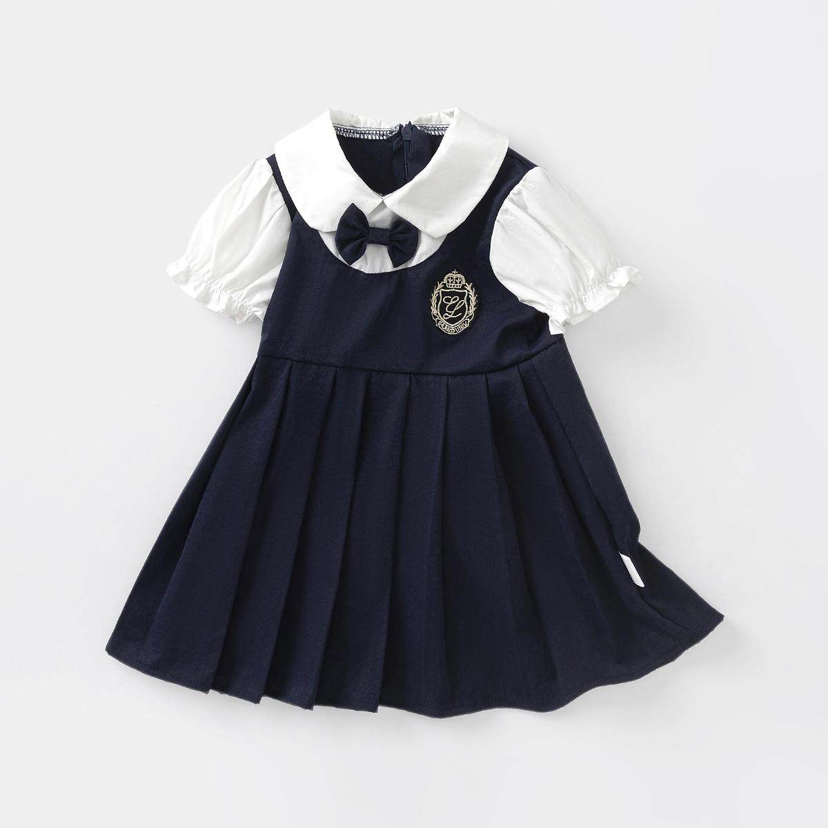 【学院风连衣裙】女童夏季JK制服裙儿童假两件连衣裙日系公主裙