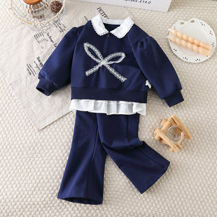 【时髦学院风】童装女童秋季气质卫衣裙裤套装儿童甜美洋气两件套