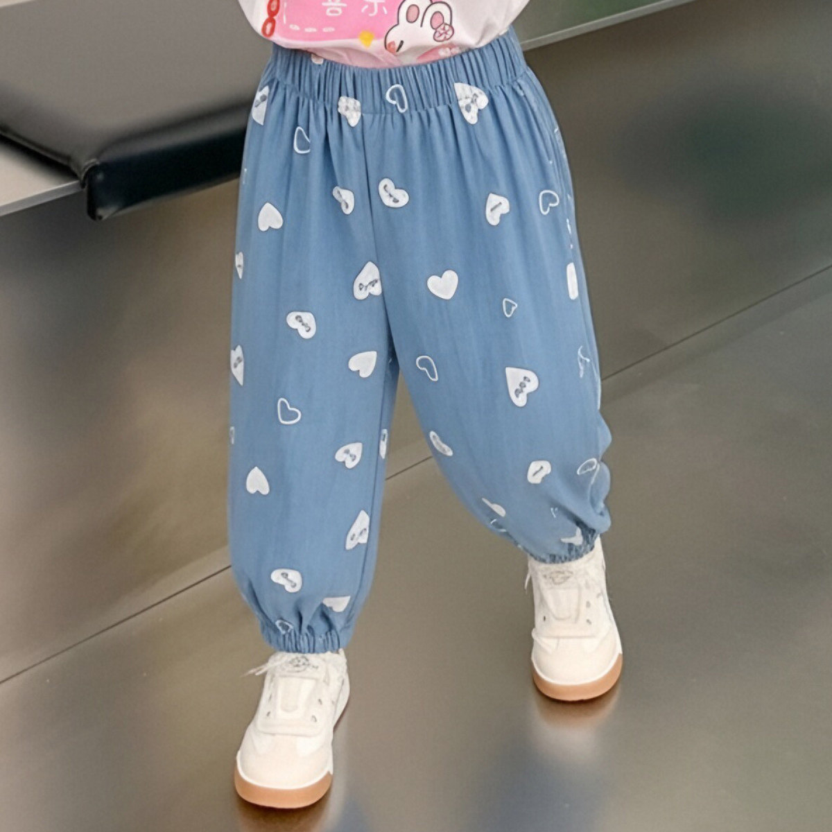 【洋气甜美百搭防蚊裤】童装女宝宝夏季时尚休闲裤小童舒适纯棉裤