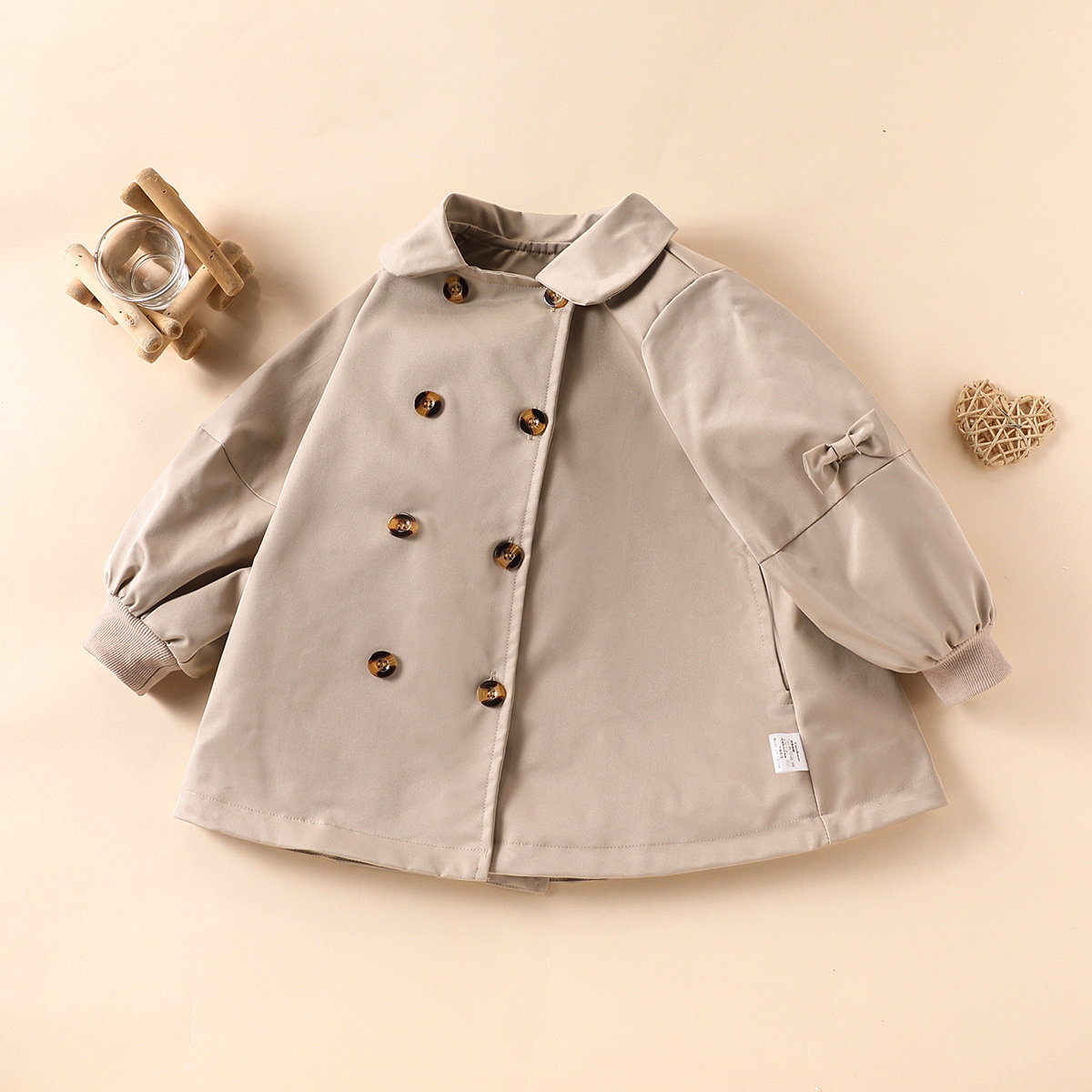 童装女童风衣2025年春秋装新款儿童外套宝宝甜美时尚洋气上衣