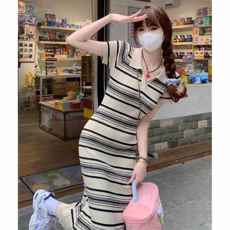 150小个子复古小香风针织裙女春
