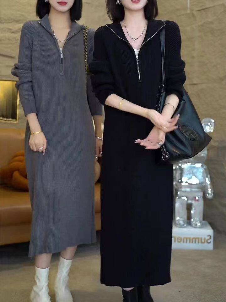 半高领中长款内搭宽松时尚文艺