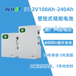 跨境专供51.2V100Ah壁挂储能 5度电家庭储能10.24kwh家用储能电源