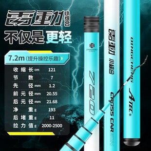 爱易达鱼竿2024新品雷动小综合竿鲫鲤碳素超轻超硬28调手竿台钓竿