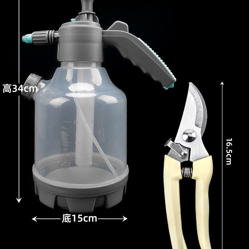 手动气压式喷壶小型消毒喷雾器家用浇花洒水壶绿R植园艺浇水壶工