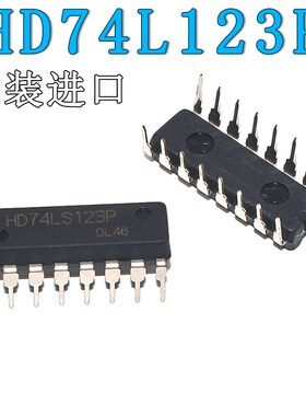 原装进口直插 HD74LS123P 双可再触发单稳态多谐振荡器 DIP-16