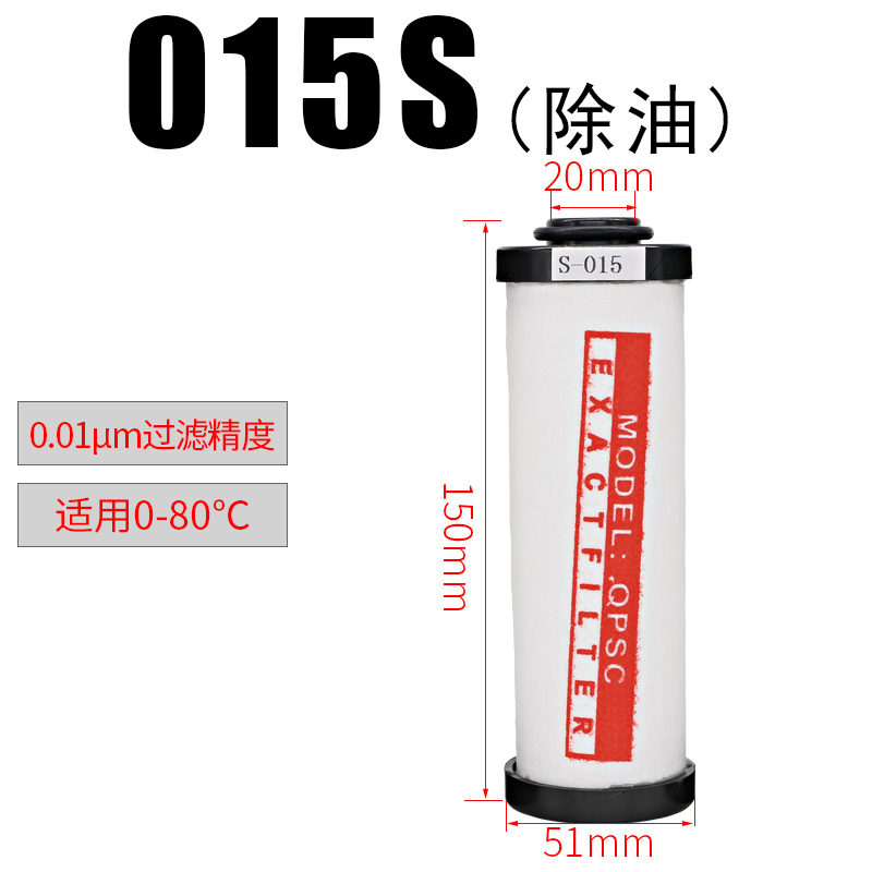 压缩空气精密过滤器滤芯015/024/035/060干燥机Q/P/S除水油空压机
