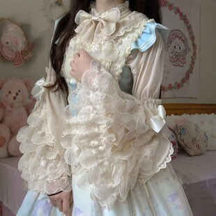 内搭甜美百搭洛丽塔上衣 三色可选 Lolita姬袖 雪纺衬衫 Lolita洋装