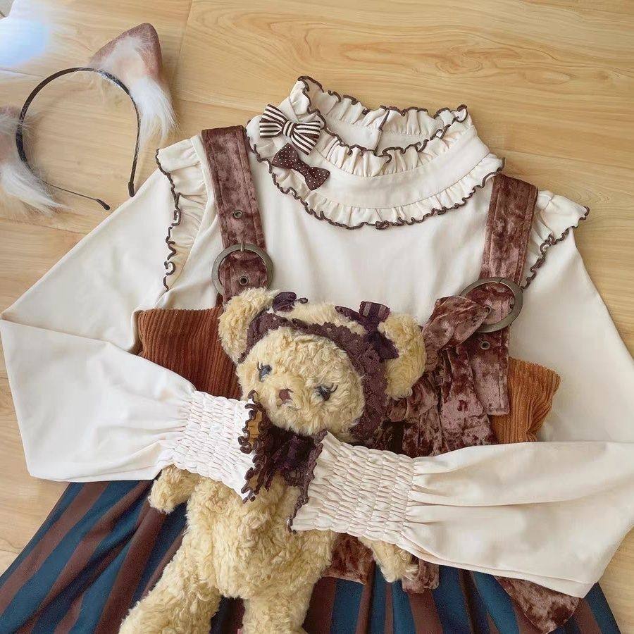 lolita打底衫高领长袖洛丽塔上衣小飞袖针织打底衫提拉米苏内搭新,模玩/动漫/周边/娃圈三坑/桌游,lolita衬衫/内搭,淘宝优惠券,粉丝福利购,淘宝优惠卷