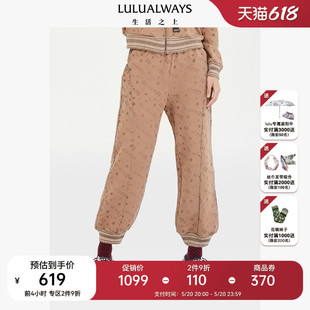 休闲通勤字母印花长裤 LULUALWAYS 新款 运动小脚裤 商场同款 女