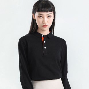 定制工作服 polo衫 纯棉翻领t恤印图案logo超市销售工衣 长袖 春秋季