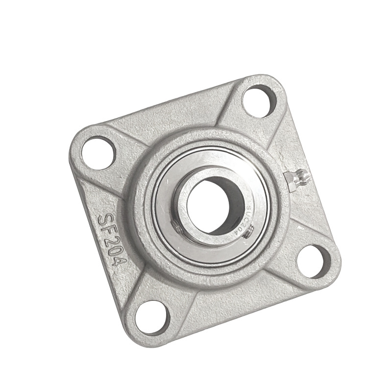 304材质不锈钢外球面带方形轴承座SUCF204F205F206F207F208UCF209