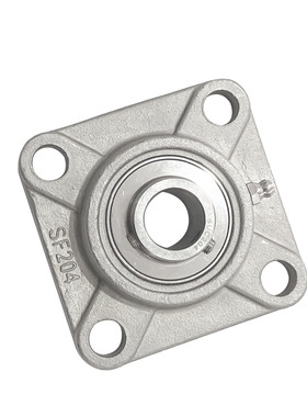 304材质不锈钢外球面带方形轴承座SUCF204F205F206F207F208UCF209