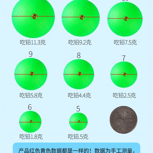 新款洛阳球球钓浮球夜光漂路亚滑漂钓鲫鱼草鱼大物钓组鱼漂定位漂