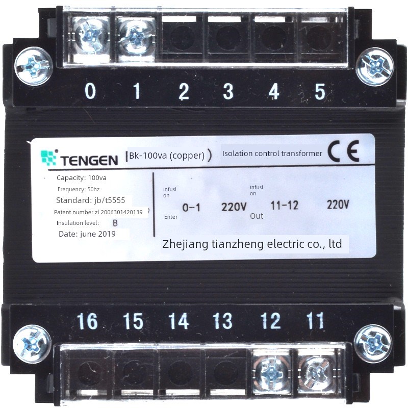 天根天正电气Bk- 100va全铜控制变压器380220至3624v Bk变压器