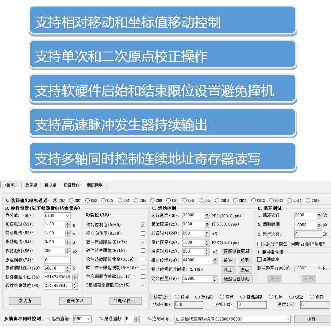 ModbusTCP8轴12轴伺服步