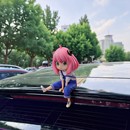 阿尼亚手办摆件间谍过家家背带裤 粉红女孩车载车载车尾挂件车外装