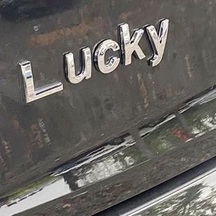 创意字母ove奥迪Q2Q5LA4A6L奔驰E260LE300L改装 车尾标贴幸运LUCKY