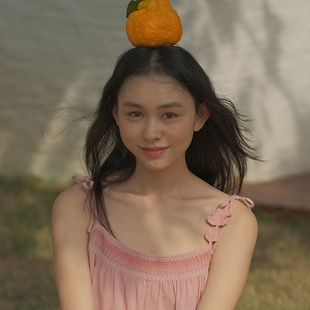 吊带短裤 朵朵可可睡衣女士2025春夏新款 纯棉纯色甜美家居服两件套