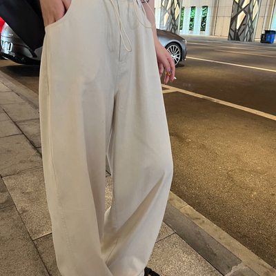 简工装裤阔腿裤女天丝莱赛尔小个