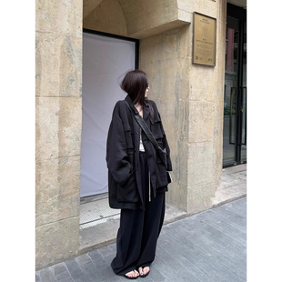 休闲工装 松弛调性ins风衣宽松百搭多口袋中长款 外套春夏 CHER LIL