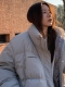 韩版 羽绒服女秋冬新款 宽松立领加厚面包服外套女 白鸭绒短款 清仓