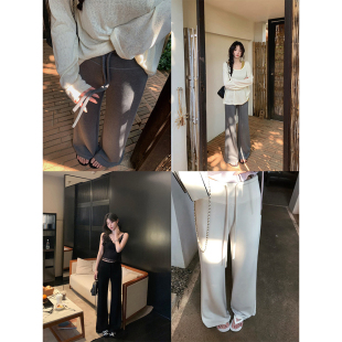 3D空气层 奶皮垂垂裤 微喇超垂感懒人裤 休闲裤 LIL 春夏新款 CHER