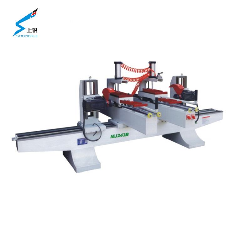 上锐精密双端截料木锯工料高效MJX243动气圆木方木截料断木锯木工