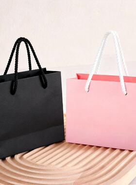 白卡纸袋服装店袋提袋级手感is风档礼品礼nGJT物包粉色黑色